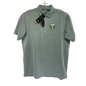 Portland Timbers /Antigua Mens Large Green MLS Soccer Polo Shirt (L31) NWTs